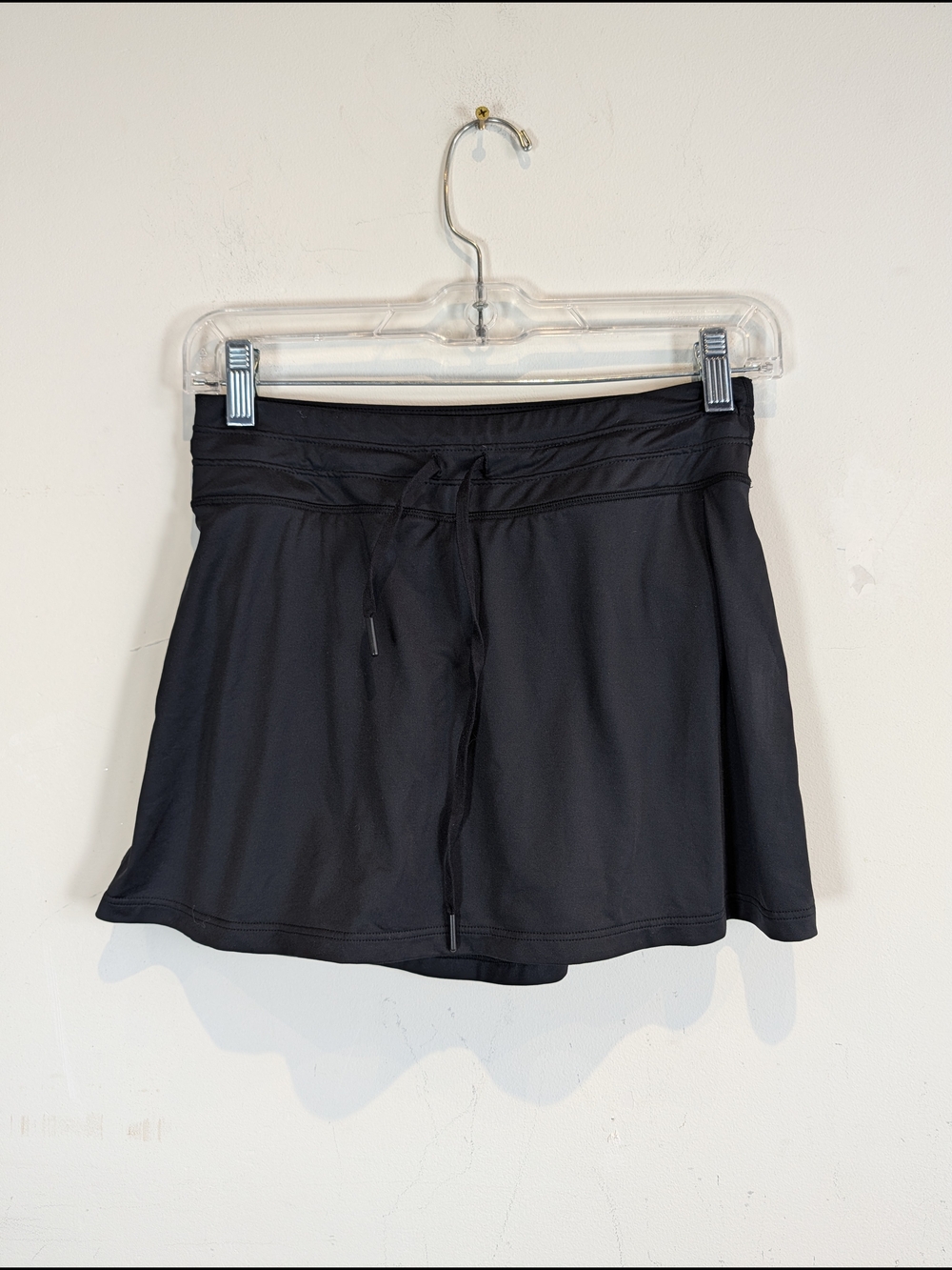 SkirtSports Black Athletic Skort with Drawstring, Size XS